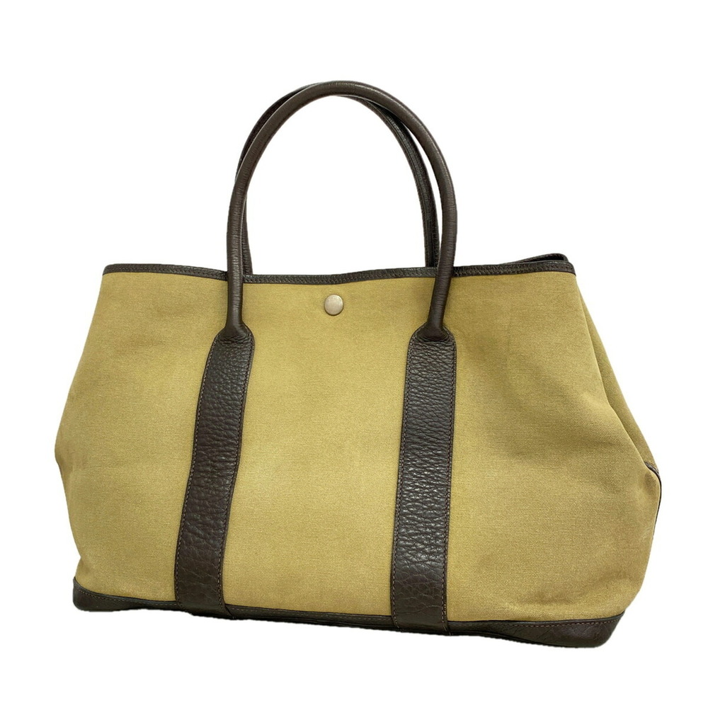 Hermes Garden PM Tote Bag, Toile Officier, Brown, T Stamp, Women's, P3607632